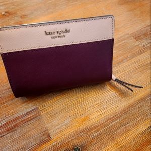 Kate spade wallet pink/maroon